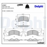 DELPHI Piduriklotsi komplekt,  ketaspidur LP897
