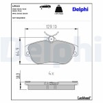 DELPHI Piduriklotsi komplekt,  ketaspidur LP919