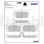 DELPHI Piduriklotsi komplekt,  ketaspidur LP921