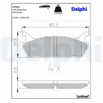 DELPHI Piduriklotsi komplekt, ketaspidur LP931