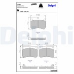 DELPHI Piduriklotsi komplekt,  ketaspidur LP935
