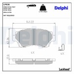 DELPHI Piduriklotsi komplekt,  ketaspidur LP936