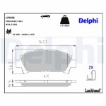 DELPHI Piduriklotsi komplekt,  ketaspidur LP940