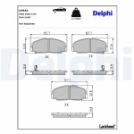 DELPHI Piduriklotsi komplekt,  ketaspidur LP944