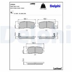 DELPHI Piduriklotsi komplekt,  ketaspidur LP954