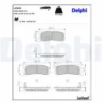 DELPHI Piduriklotsi komplekt,  ketaspidur LP955