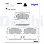 DELPHI Piduriklotsi komplekt,  ketaspidur LP964