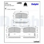 DELPHI Piduriklotsi komplekt,  ketaspidur LP965