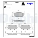 DELPHI Piduriklotsi komplekt,  ketaspidur LP968