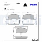 DELPHI Piduriklotsi komplekt,  ketaspidur LP975