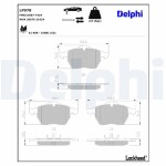 DELPHI  Комплект тормозных колодок, дисковый тормоз LP978