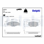 DELPHI Piduriklotsi komplekt,  ketaspidur LP979
