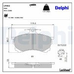DELPHI Piduriklotsi komplekt,  ketaspidur LP992