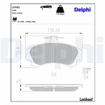 DELPHI Piduriklotsi komplekt,  ketaspidur LP993