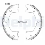 DELPHI Käsipiduri klotsid (seisupidur) LS2202