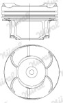 NURAL 87-434600-00 / piston complete with rings