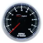 Tahhomeeter; 52mm; värv ketta must; värv taustvalgustus valge; läbipaistev klaas