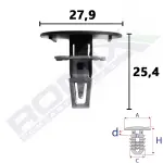 Polstritüübel (kogus pakendis: 5 tk.) sobib: DS, ALFA ROMEO JUNIOR, CITROEN, FIAT, OPEL, PEUGEOT