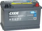 аккумулятор EXIDE 12V 105Ah/850A PREMIUM (-+ poolus standartne) 315x175x205 B13 - нога высота ca 10,5 mm (стартерный аккумулятор)