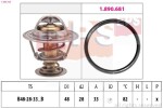 EPS Termostaat,  Jahutusvedelik Made in Italy - OE Equivalent 1.880.724