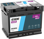 EXIDE Käivitusaku AGM 12V 60Ah 680A EK600