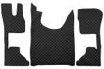 Tepitud eco-из кожи põrandamatid (3 шт.) черные DAF XG, XG+ 06.21-