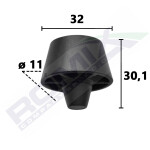 Mootorikatte puhver sobib: CITROEN BERLINGO III, C4 I, C4 II, C4 III 11.04-