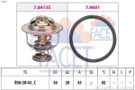 FACET Termostaat,  Jahutusvedelik Made in Italy - OE Equivalent 7.8640