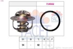 FACET Termostaat,  Jahutusvedelik Made in Italy - OE Equivalent 7.8800