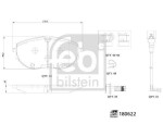 FEBI BILSTEIN Piduriklotsi komplekt,  ketaspidur 180622