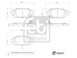 FEBI BILSTEIN Piduriklotsi komplekt,  ketaspidur 184437