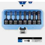Набор ударных головок 1/2", Torx, 8 предметов, T30-T80