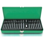 TOPTUL Kruvikeeraja otsikud kombineeritud 1/2", 3/8", komplekt 40 osa., metallkohvris
