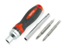 рукоятка отвертка насадки Phillips / плоский/i, 7 w 1: адаптер na 1/4" x 5/16", отвертка насадки: PH1 x плоский 5mm, PH2 x плоский 6mm