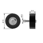 GATES Seade-/juhtrull,  soonrihm DriveAlign™ T36200