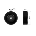 GATES Seade-/juhtrull,  soonrihm DriveAlign™ T38042