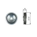 GATES Väntvõlli rihmaratas DriveAlign™ TVD1135