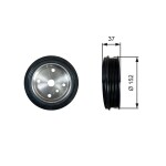 GATES Väntvõlli rihmaratas DriveAlign™ TVD1137