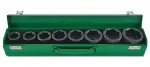 Комплект торцеваые головки ударная 3/4", 8шт., 6-гранная, размер метр: 22, 24, 27, 30, 32, 36, 38, 41; короткая;