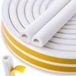 akna- ja uksetihend epdm d-profiil 9*7.5mm valge 100m keltin