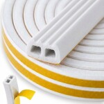 akna- ja uksetihend epdm e-profiil 15x8mm valge 50m keltin