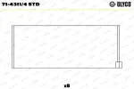 GLYCO Kepsulaager 71-4311/4 STD