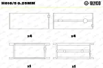 GLYCO  Väntvõlli laager H016/5 0.25mm