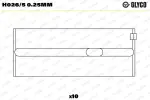 GLYCO  Väntvõlli laager H026/5 0.25mm