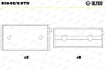 GLYCO  Väntvõlli laager H1045/5 STD