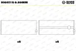 GLYCO  Väntvõlli laager H1057/5 0.50mm