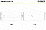 GLYCO  Väntvõlli laager H1085/5 STD