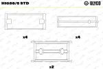 GLYCO  Väntvõlli laager H1086/5 STD