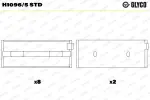GLYCO  Väntvõlli laager H1096/5 STD