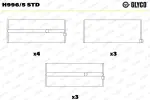 GLYCO  Väntvõlli laager H996/5 STD